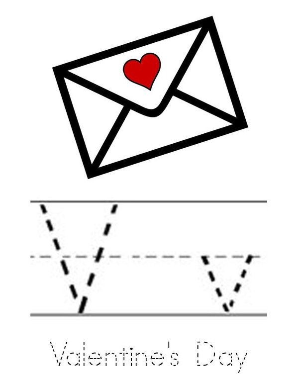 Valentine's Day Writing Practice Mini Book - Sheet 1