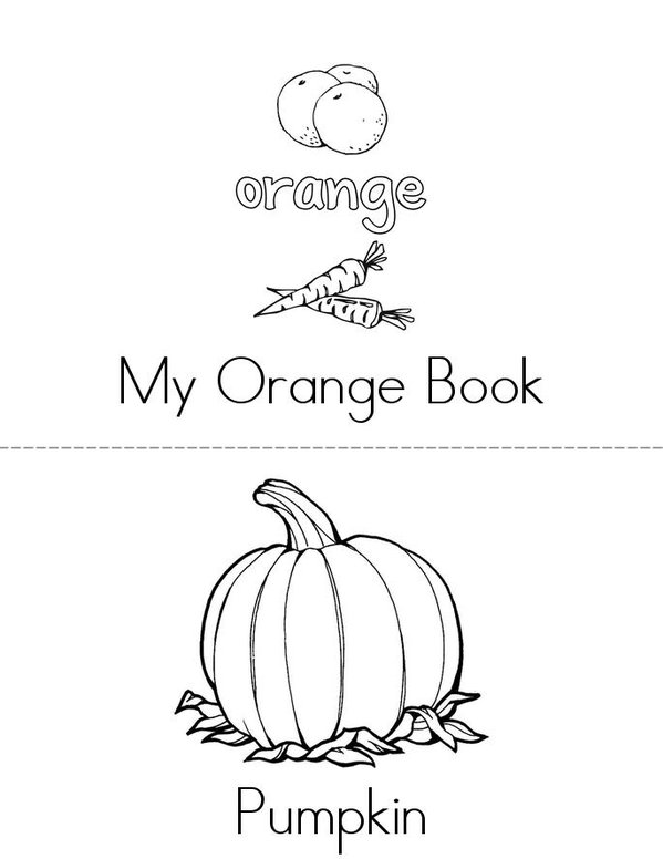 Orange Mini Book - Sheet 1