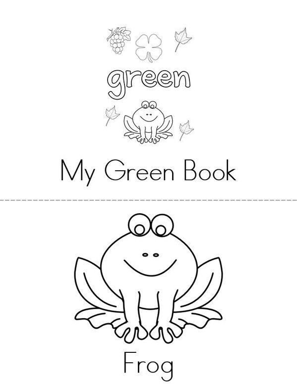 Green Book Mini Book - Sheet 1