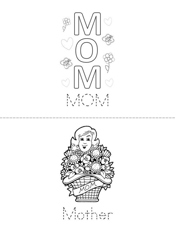 M is for My Mom Mini Book - Sheet 1