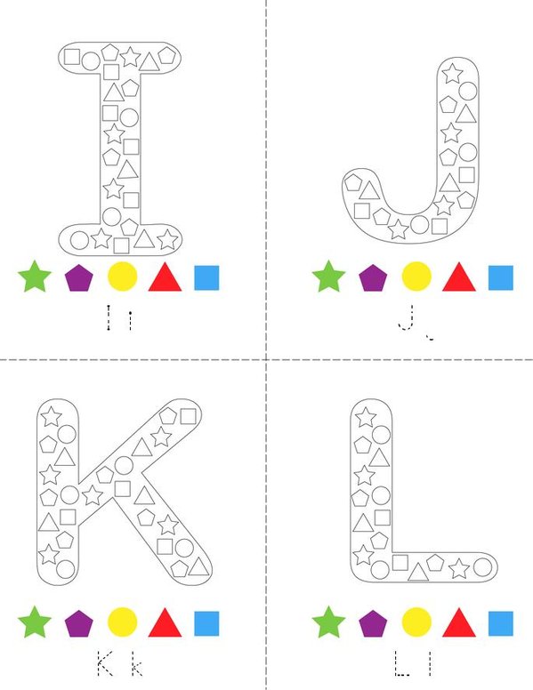 Alphabet Color by Code Mini Book - Sheet 3