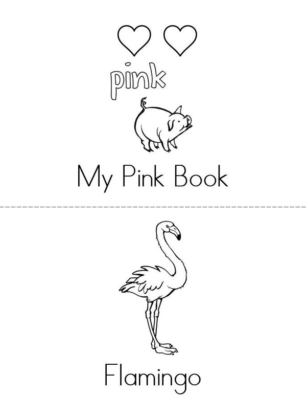 Pink Book Mini Book - Sheet 1