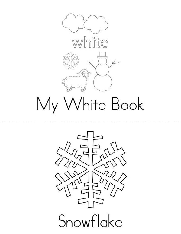 White Book Mini Book - Sheet 1