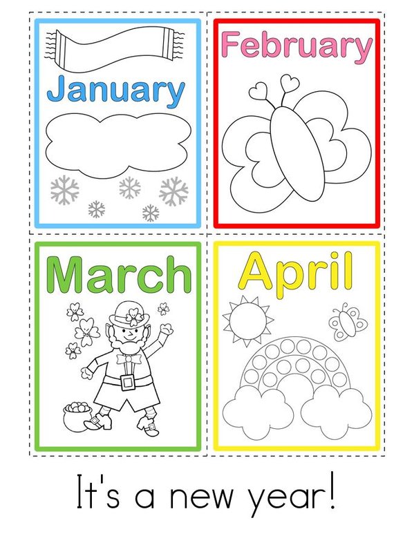 My Months Book Mini Book - Sheet 2