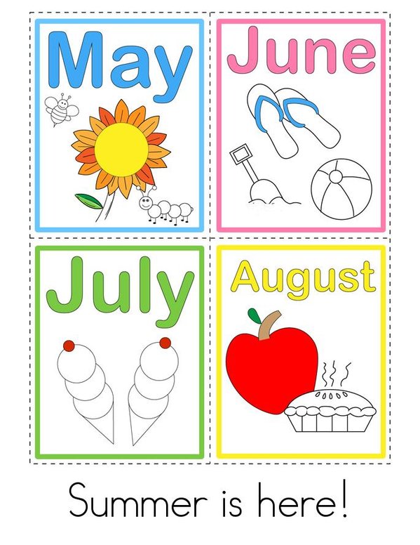 My Months Book Mini Book - Sheet 3