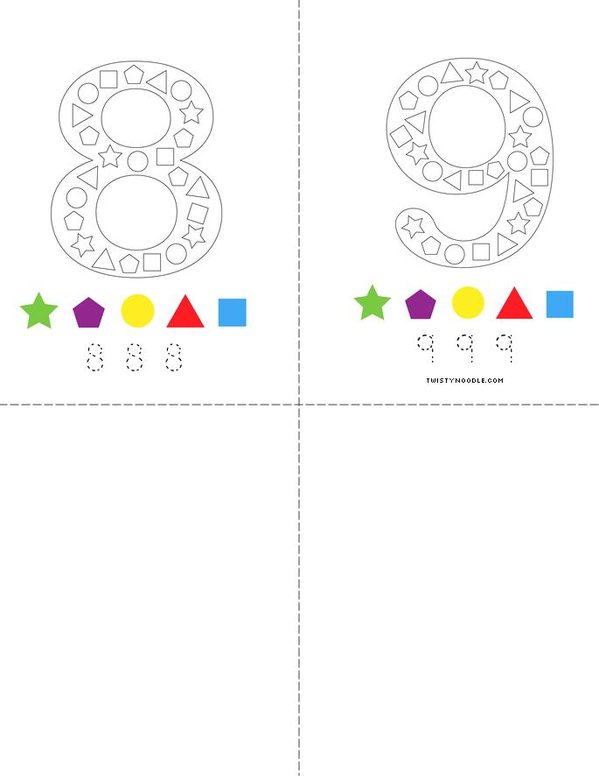Numbers Color by Code Mini Book - Sheet 3