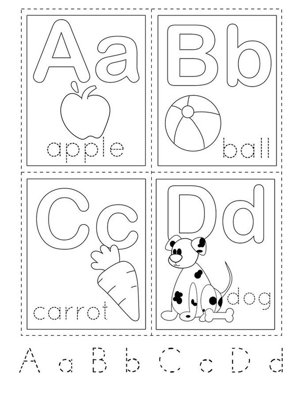 Alphabet Writing Mini Book - Sheet 1