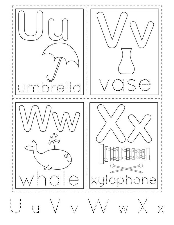 Alphabet Writing Mini Book - Sheet 6