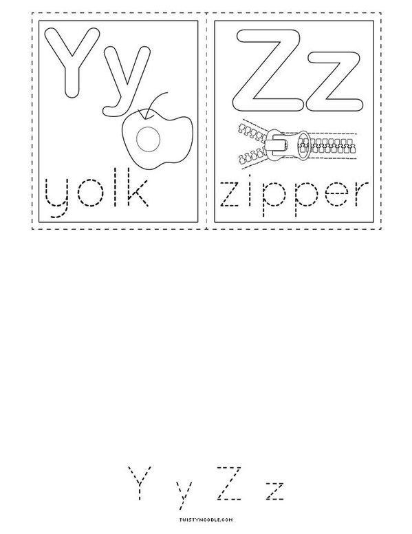 Alphabet Writing Mini Book - Sheet 7