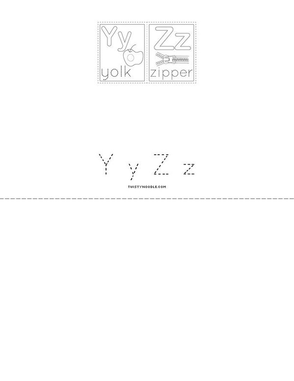 Alphabet Writing Mini Book - Sheet 4