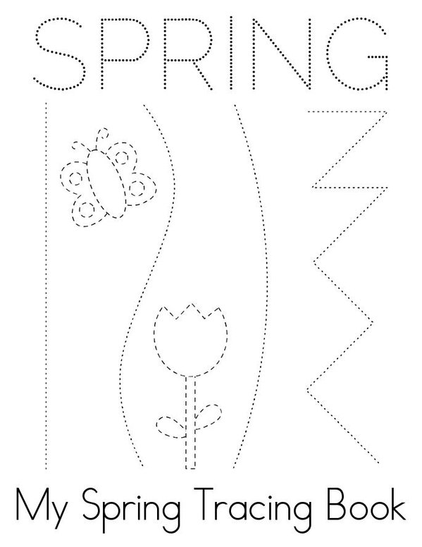 Spring Tracing Mini Book - Sheet 1