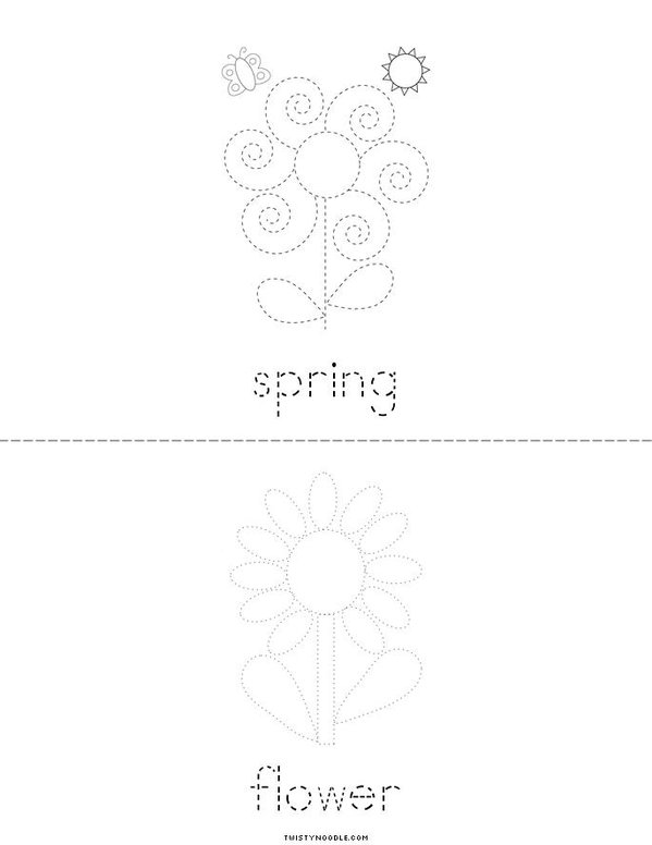 Spring Tracing Mini Book - Sheet 2