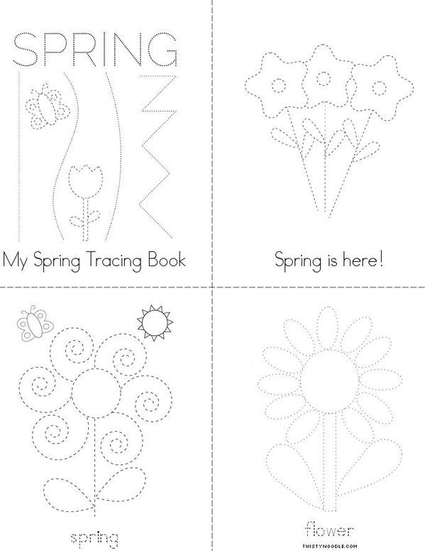 Spring Tracing Mini Book