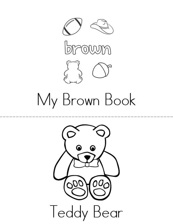 Brown Book Mini Book - Sheet 1