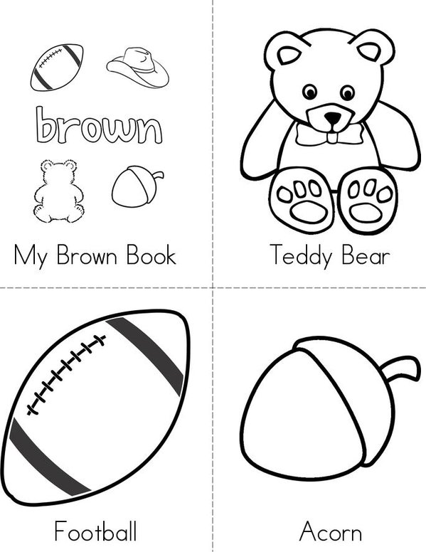 Brown Book Mini Book - Sheet 1