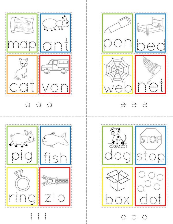 My Short Vowels Mini Book - Sheet 1