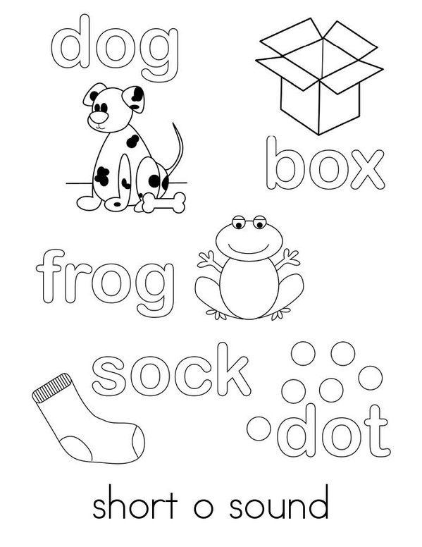 Color the short vowels Mini Book - Sheet 4