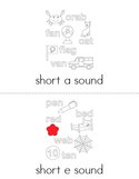 Color the short vowels Book