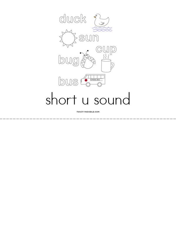 Color the short vowels Mini Book - Sheet 3