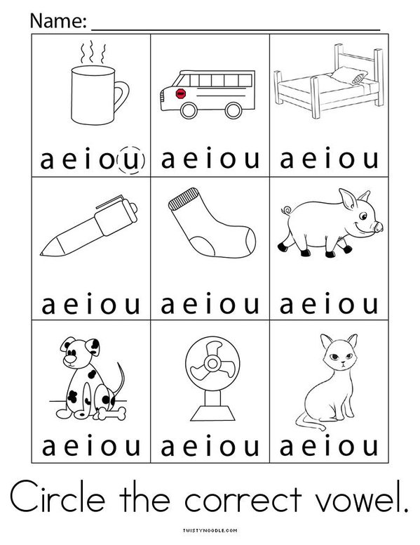 My Short Vowels Activity Mini Book - Sheet 4