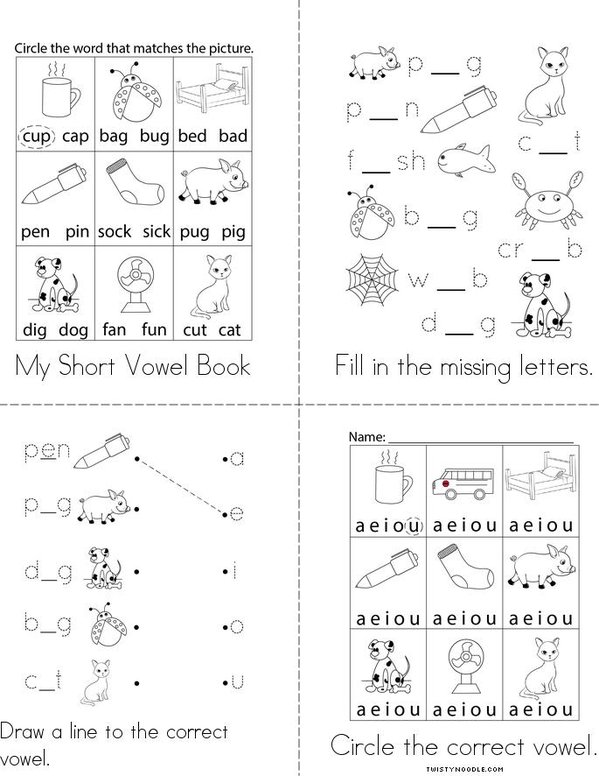 My Short Vowels Activity Mini Book