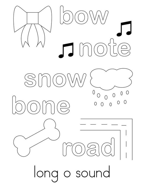 Color the Long Vowels Mini Book - Sheet 4