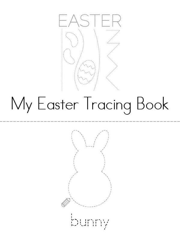 Easter Tracing Mini Book - Sheet 1