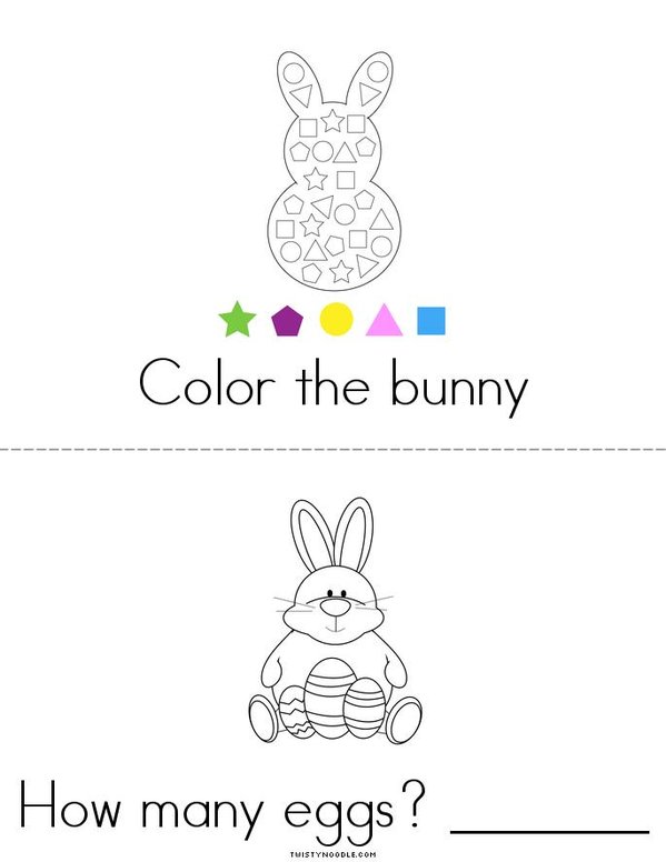 Bunny Activity Mini Book - Sheet 3