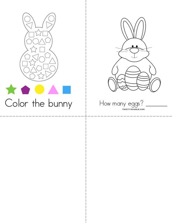 Bunny Activity Mini Book - Sheet 2