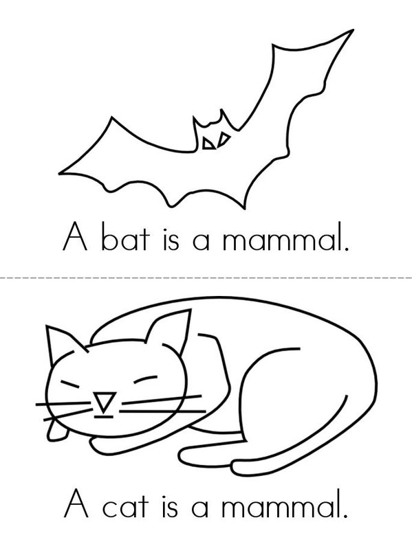 Mammals Mini Book - Sheet 3
