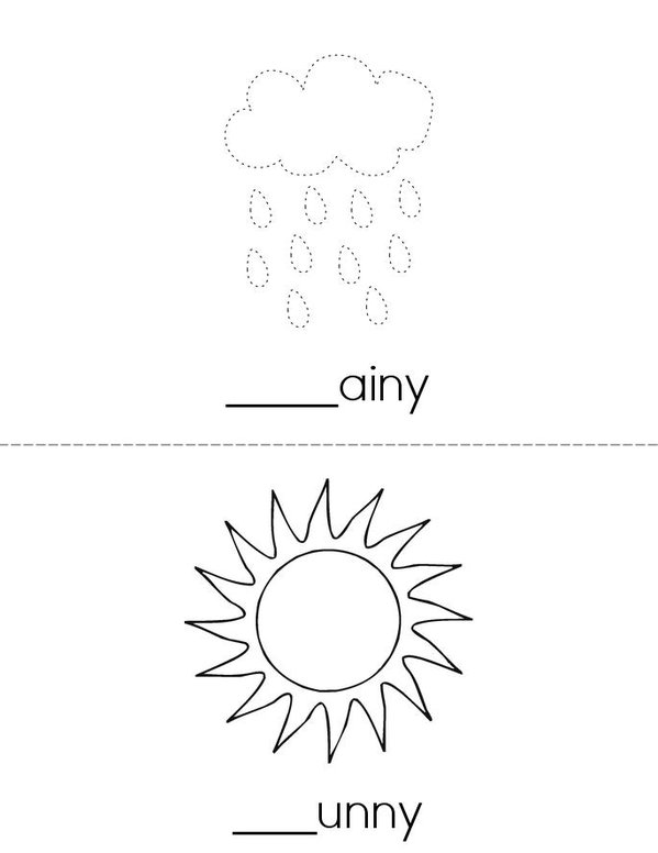 My Weather Book Mini Book - Sheet 1