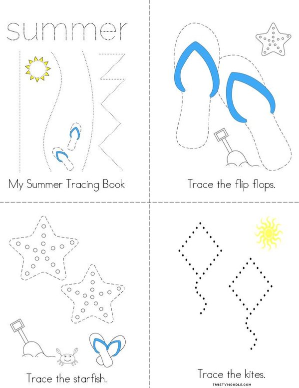 Summer Tracing Mini Book