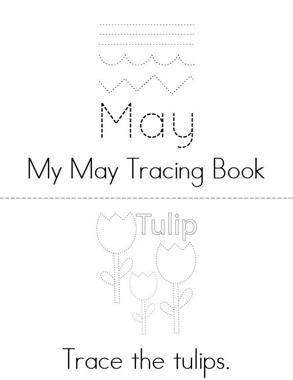 May Tracing Mini Book - Sheet 1