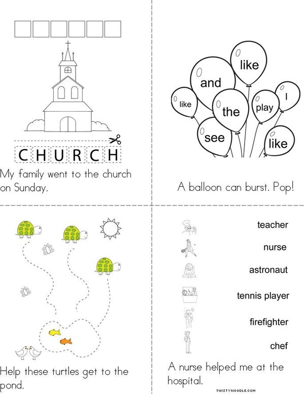 My Little -ur Book Mini Book - Sheet 2