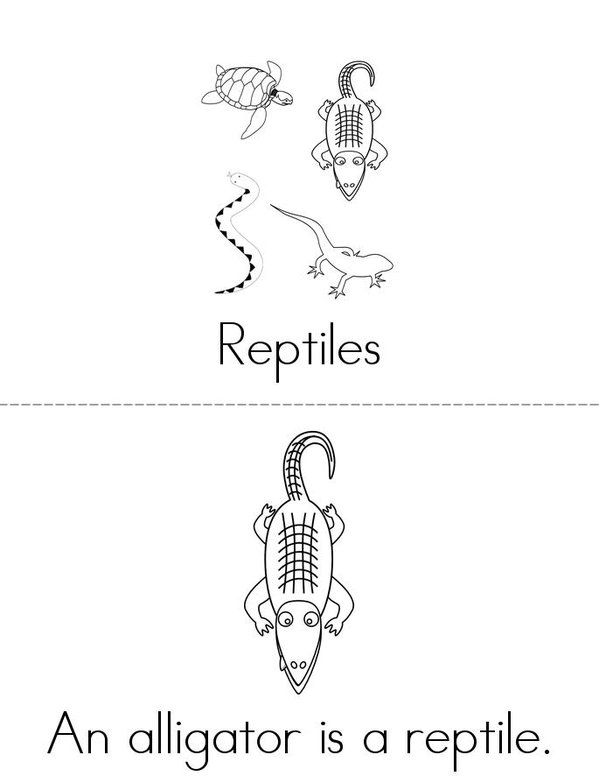 Reptiles Mini Book - Sheet 1