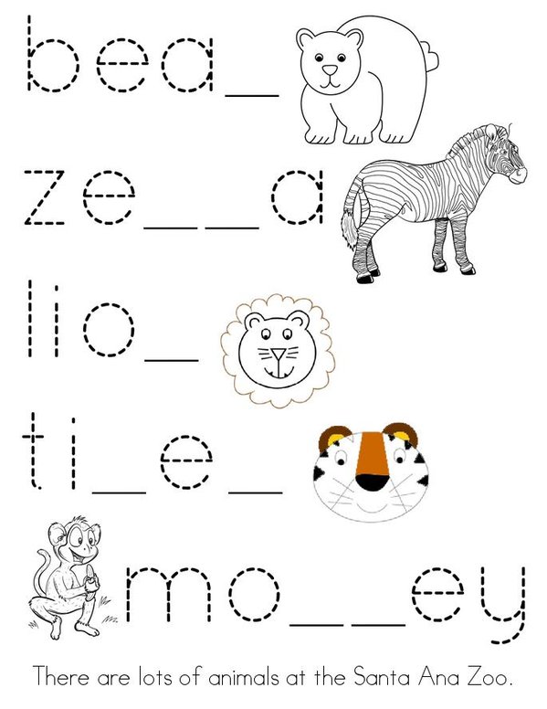 Letters long oo Dipthong Book Mini Book - Sheet 6