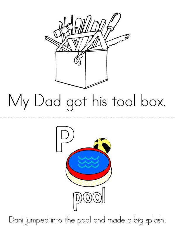 Letters long oo Dipthong Book Mini Book - Sheet 2