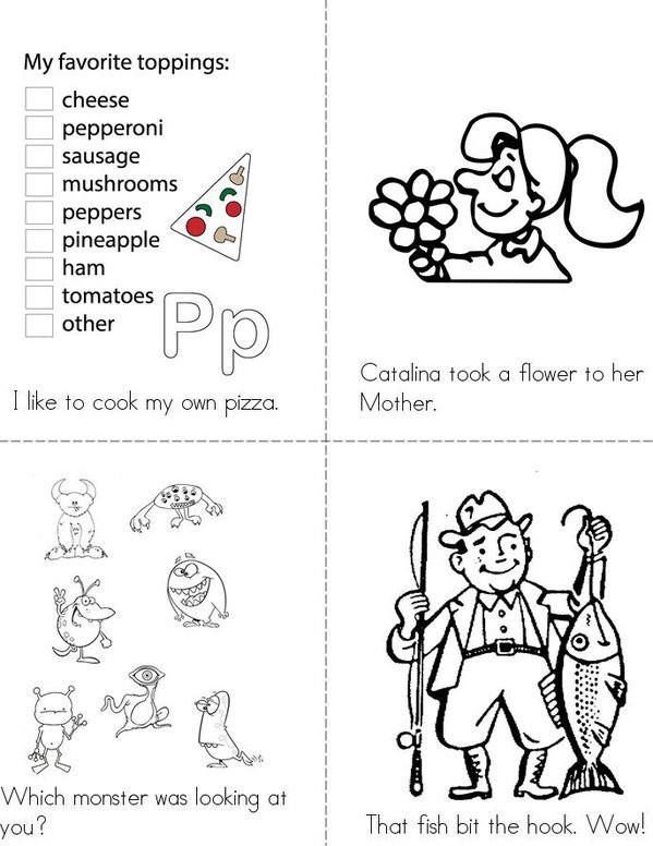 Letters oo Dipthong Book Mini Book - Sheet 1