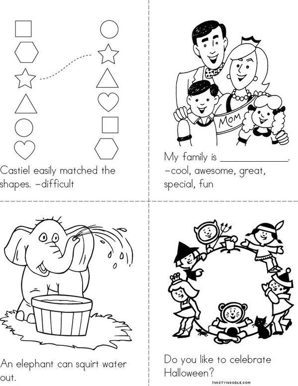 Our Little Schwa Book Mini Book - Sheet 2