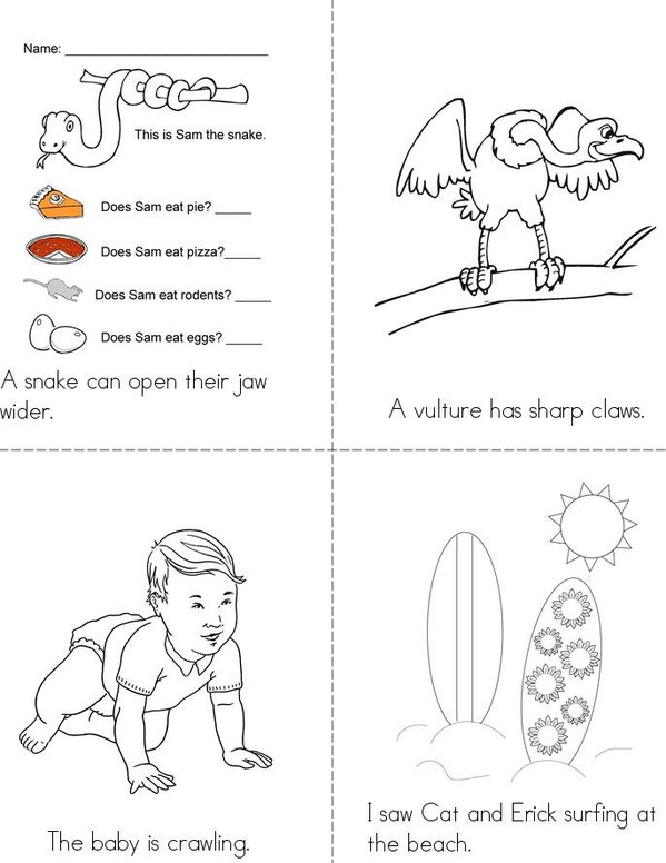 My Cool -aw Book Mini Book - Sheet 1