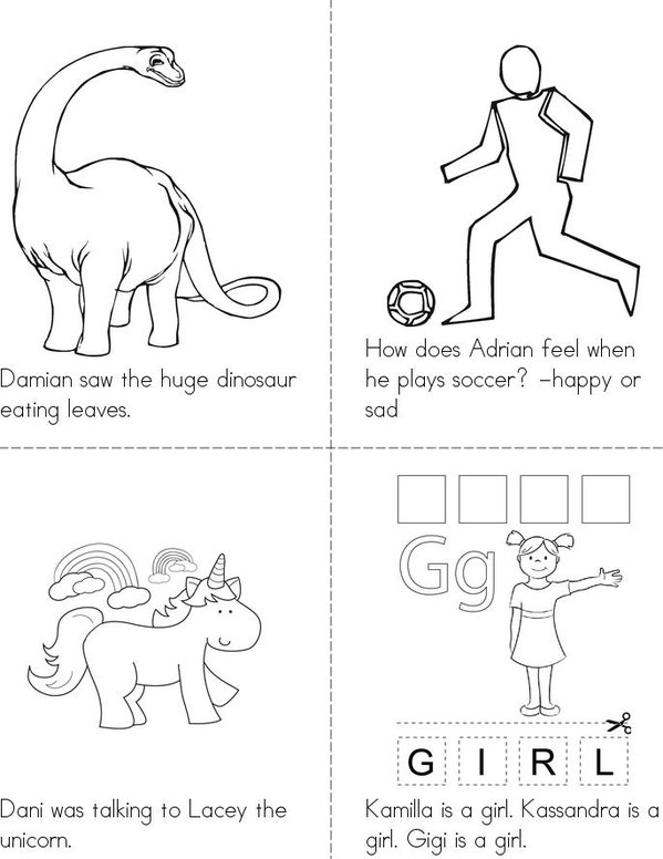 1st Grade Class Reading Book 2024a Mini Book - Sheet 1