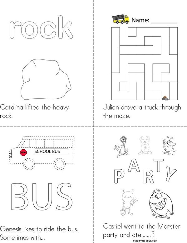 1st Grade Class Reading Book 2024b Mini Book - Sheet 2