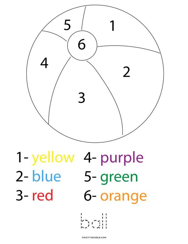 Color by Number Letter B Mini Book - Sheet 4