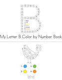 Color by Number Letter B Book