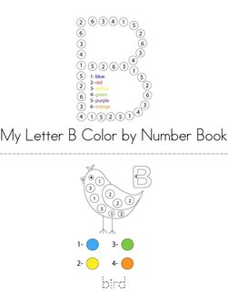 Color by Number Letter B Book