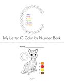 Color by Number Letter C Book