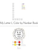 Color by Number Letter L Book
