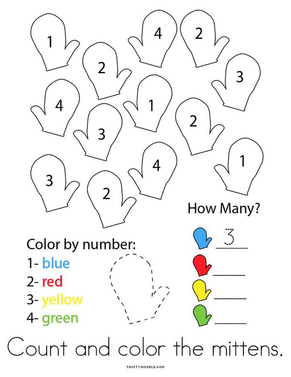 Color by Number Letter M Mini Book - Sheet 4