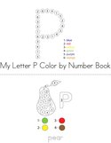 Color by Number Letter P Book