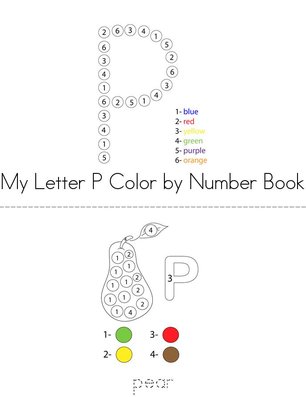 Color by Number Letter P Book